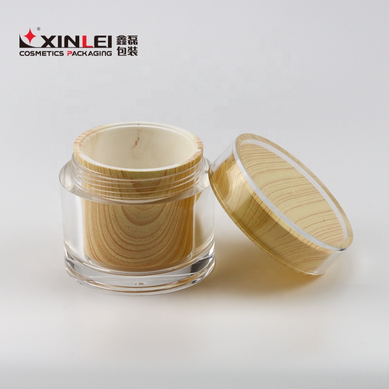 15ml 30ml 50ml 100ml 200ml packaging bamboo cosmetic wooden jars for skin face eye cream