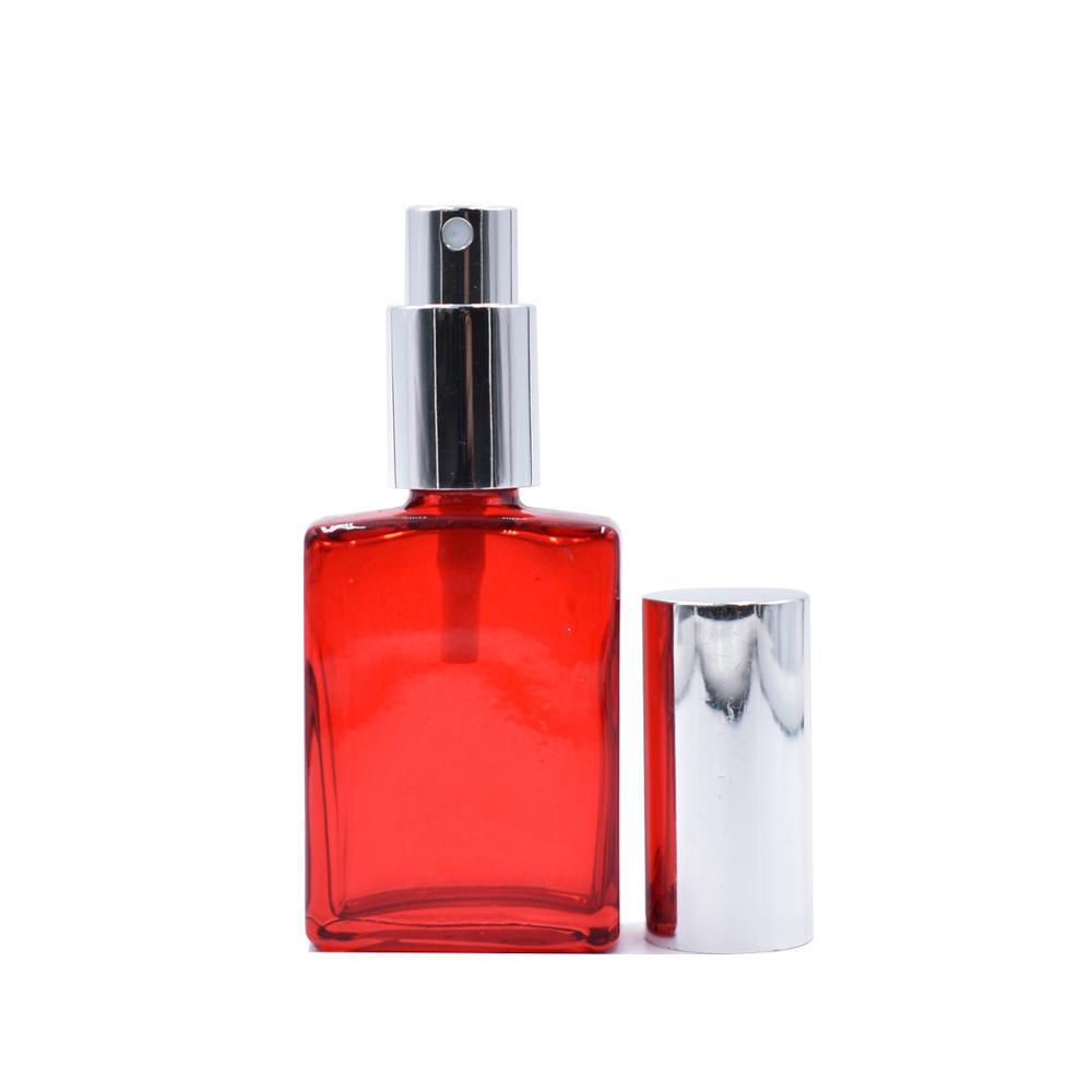 15ml 30ml 50ml 100ml Empty Square Rectangular Atomizer Spray Perfume Glass Bottle with ALUMINUM SPRAY CAP