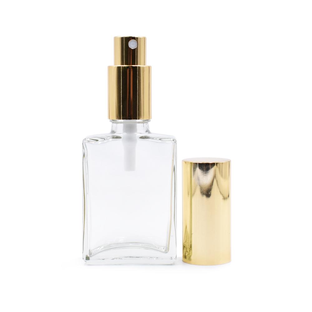 15ml 30ml 50ml 100ml Empty Square Rectangular Atomizer Spray Perfume Glass Bottle with ALUMINUM SPRAY CAP