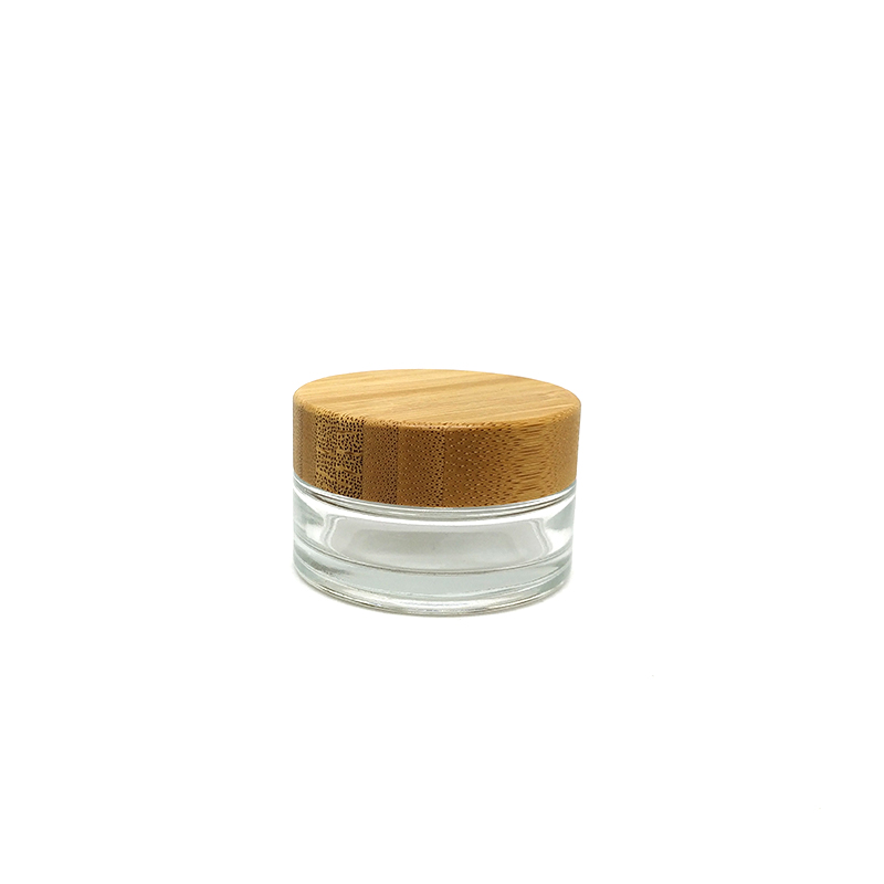 15ml 30ml 50ml 100ml Environmental Bamboo Lid Frosted Glass Jar Empty Cosmetic Container Cream Jars For Skin Care