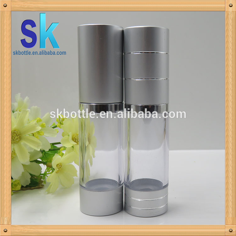 15ml 30ml 50ml 100ml Plastic aluminum cosmetic Airless Bottle face cream airless pump bottle