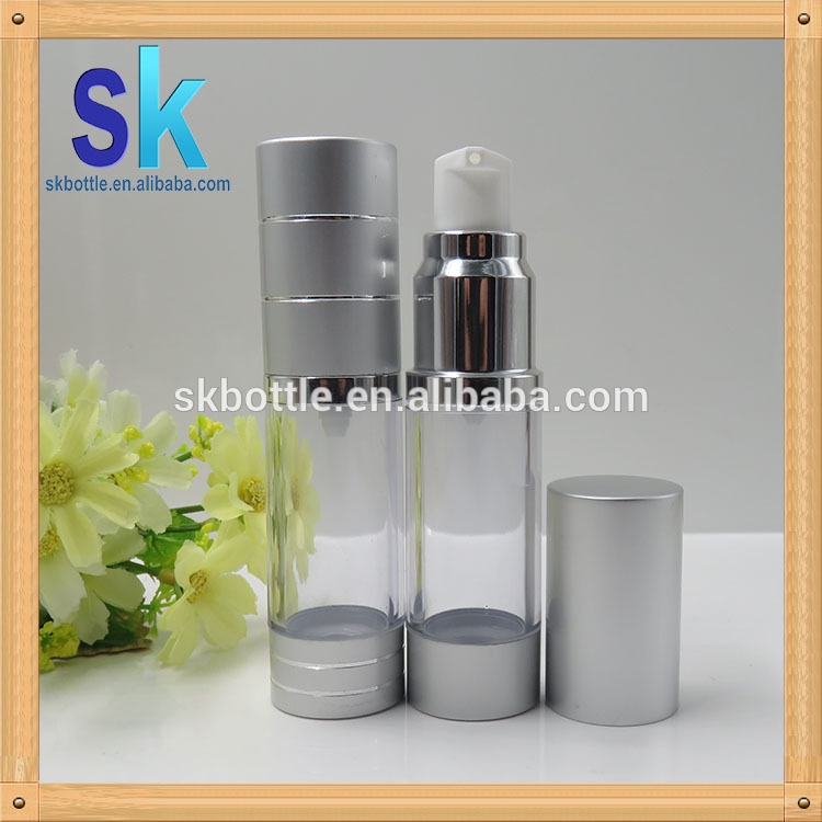 15ml 30ml 50ml 100ml Plastic aluminum cosmetic Airless Bottle face cream airless pump bottle