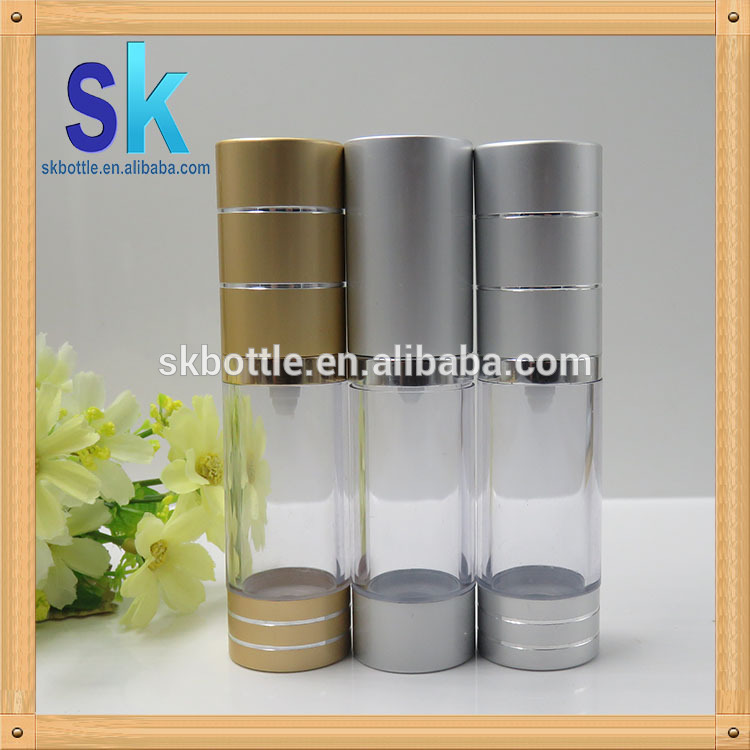 15ml 30ml 50ml 100ml Plastic aluminum cosmetic Airless Bottle face cream airless pump bottle