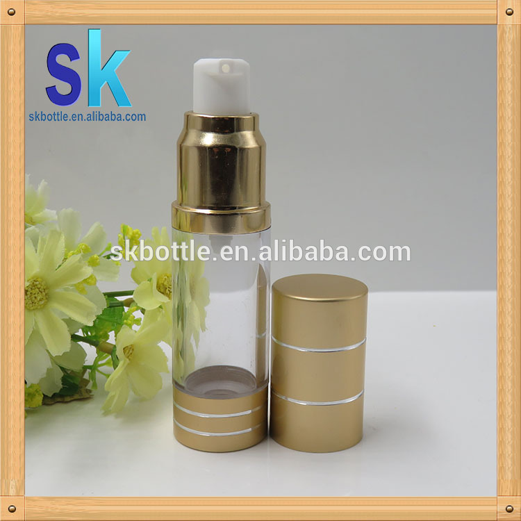 15ml 30ml 50ml 100ml Plastic aluminum cosmetic Airless Bottle face cream airless pump bottle