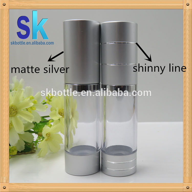 15ml 30ml 50ml 100ml Plastic aluminum cosmetic Airless Bottle face cream airless pump bottle