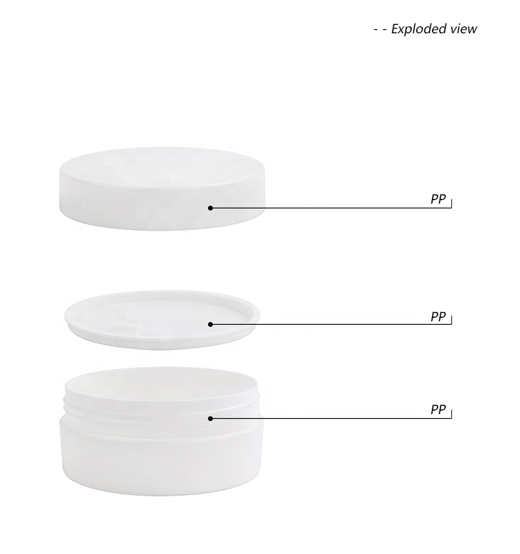 15ml 30ml 50ml 100ml Round Plastic PP Cosmetic Cream Jar Empty Plastic Jar for Skincare Products