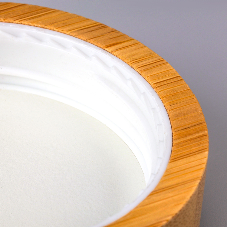 15ml 30ml 50ml 100ml clear frosted empty glass cosmetic cream jar with natural bamboo lid