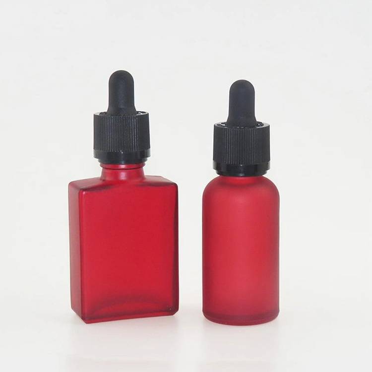 15ml 30ml 50ml 100ml clear paint frosted black square rectangle essential oil glass dropper bottle