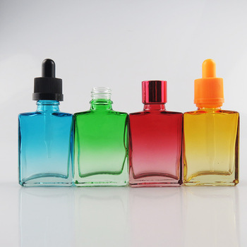 15ml 30ml 50ml 100ml clear paint frosted black square rectangle essential oil glass dropper bottle