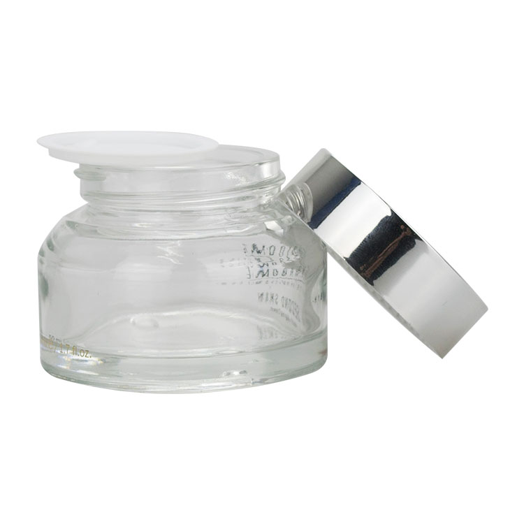 15ml 30ml 50ml 100ml facial scrub cosmetic jar empty clear frosted glass jar aluminum lid