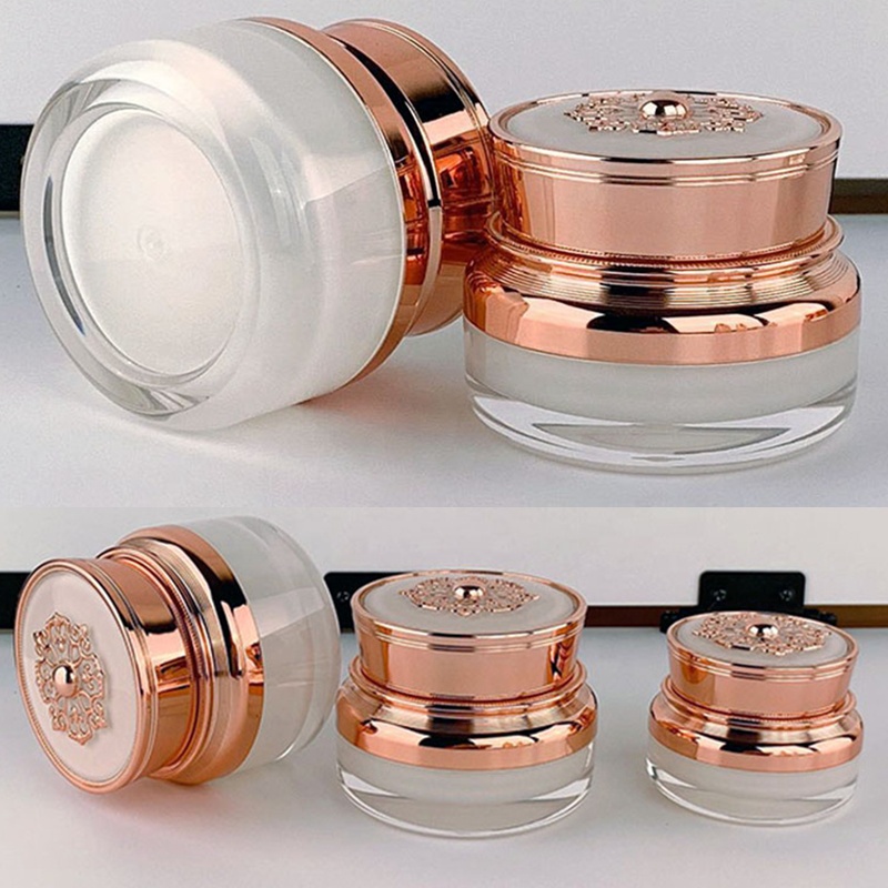 15ml 30ml 50ml 100ml skin care packaging acrylic lotion bottle and cream jar set 30g 50g