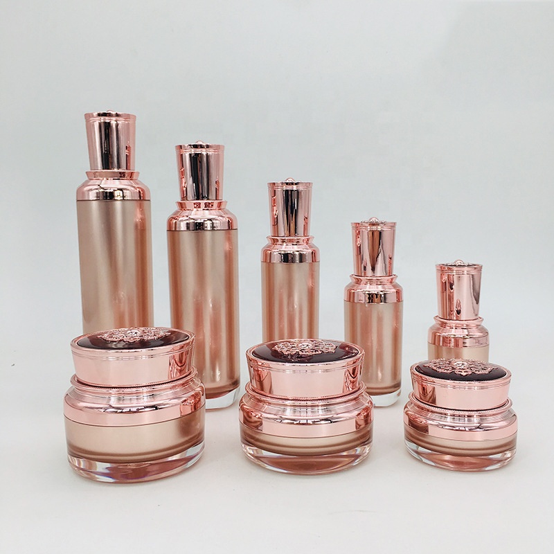 15ml 30ml 50ml 100ml skin care packaging acrylic lotion bottle and cream jar set 30g 50g