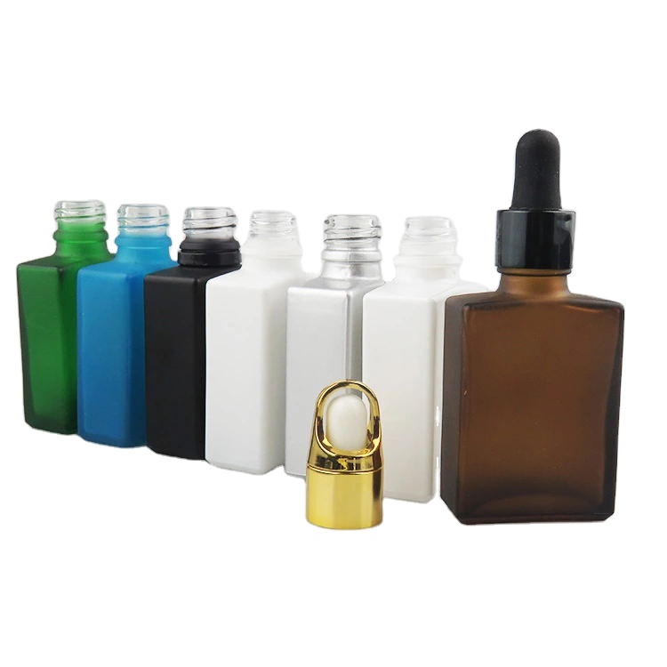 15ml 30ml 50ml 100ml square dropper bottle empty essential oil glass bottle wholesale