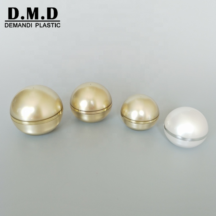15ml 30ml 50ml 15 ml 30 ml 50 ml ball shaped golden cosmetic jar container