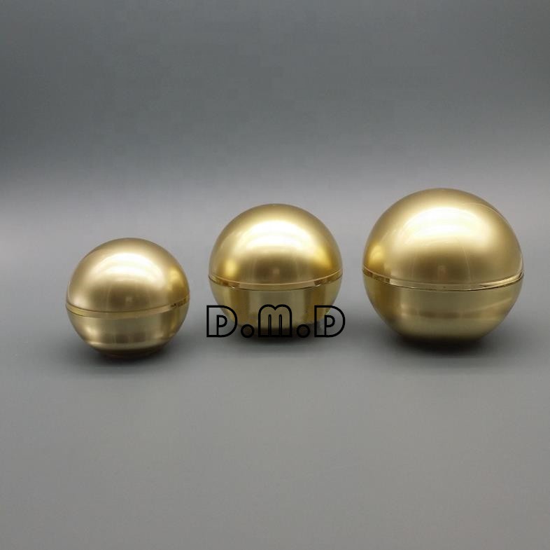 15ml 30ml 50ml 15 ml 30 ml 50 ml ball shaped golden cosmetic jar container