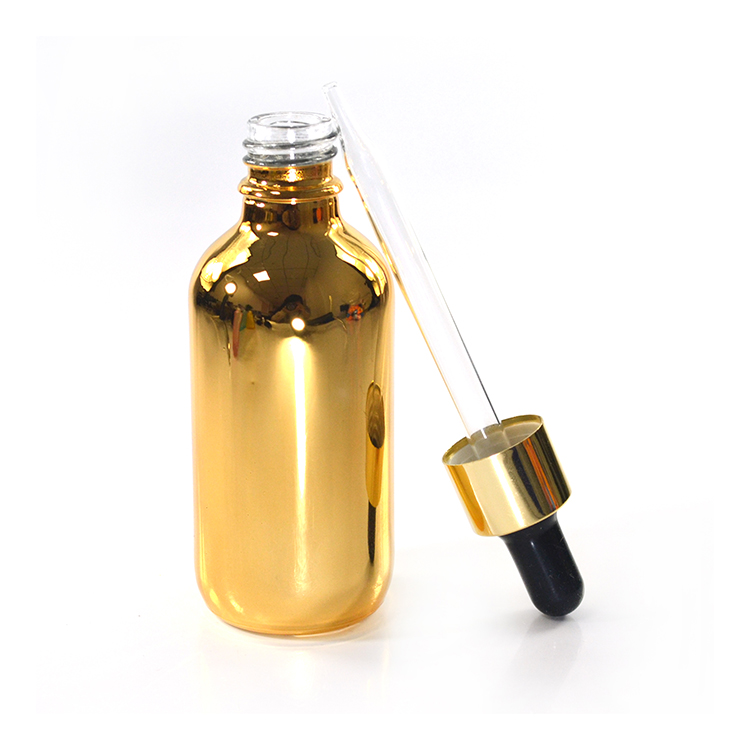 15ml 30ml 50ml 60ml electroplated silver gold glass dropper bottles wholesale