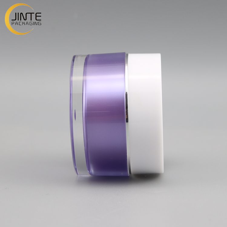 15ml 30ml 50ml Acrylic Double Wall Cream Packaging Purple jar for Cream Skin care container