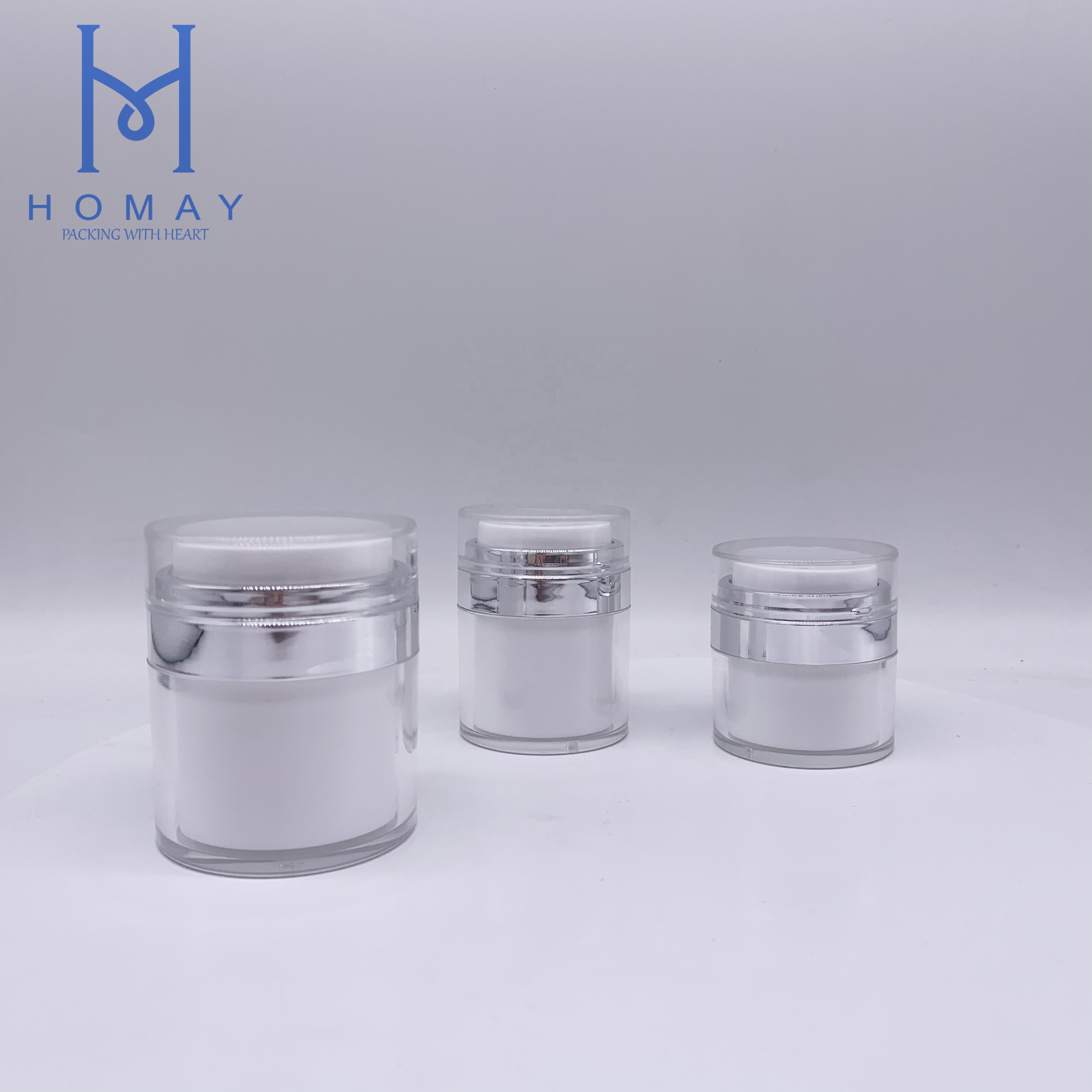 15ml 30ml 50ml Acrylic cosmetic plastic airless cream jar for personal care