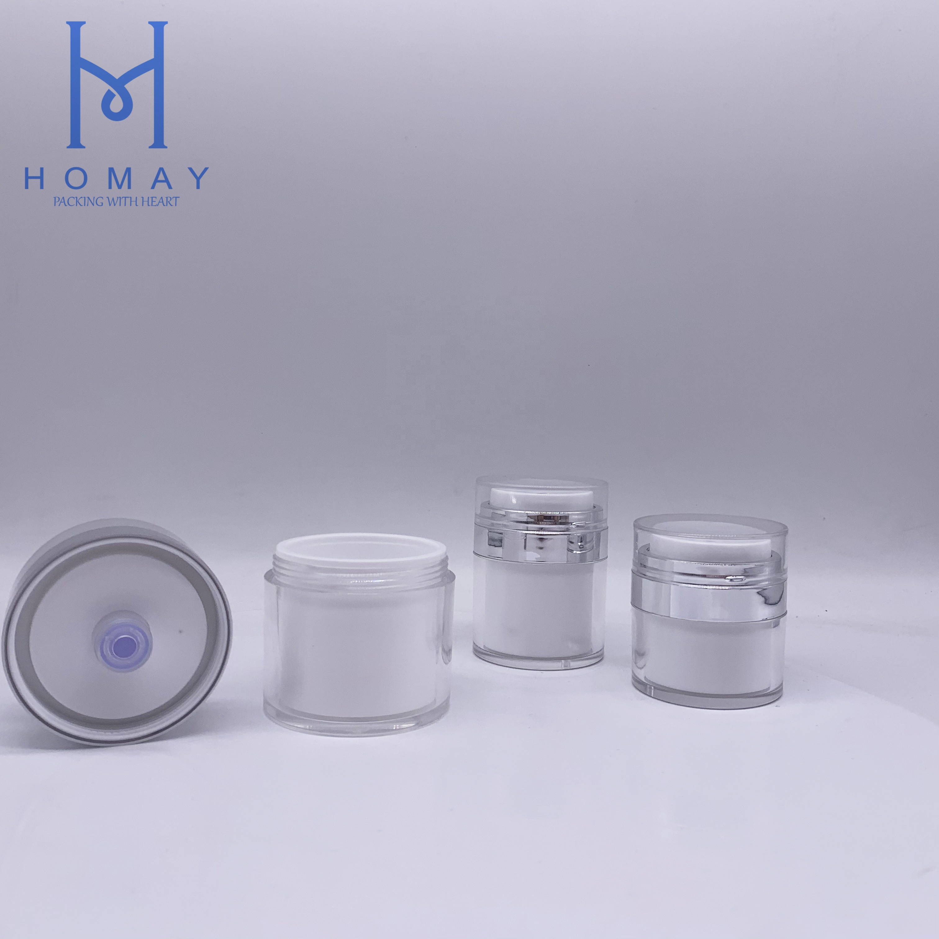 15ml 30ml 50ml Acrylic cosmetic plastic airless cream jar for personal care