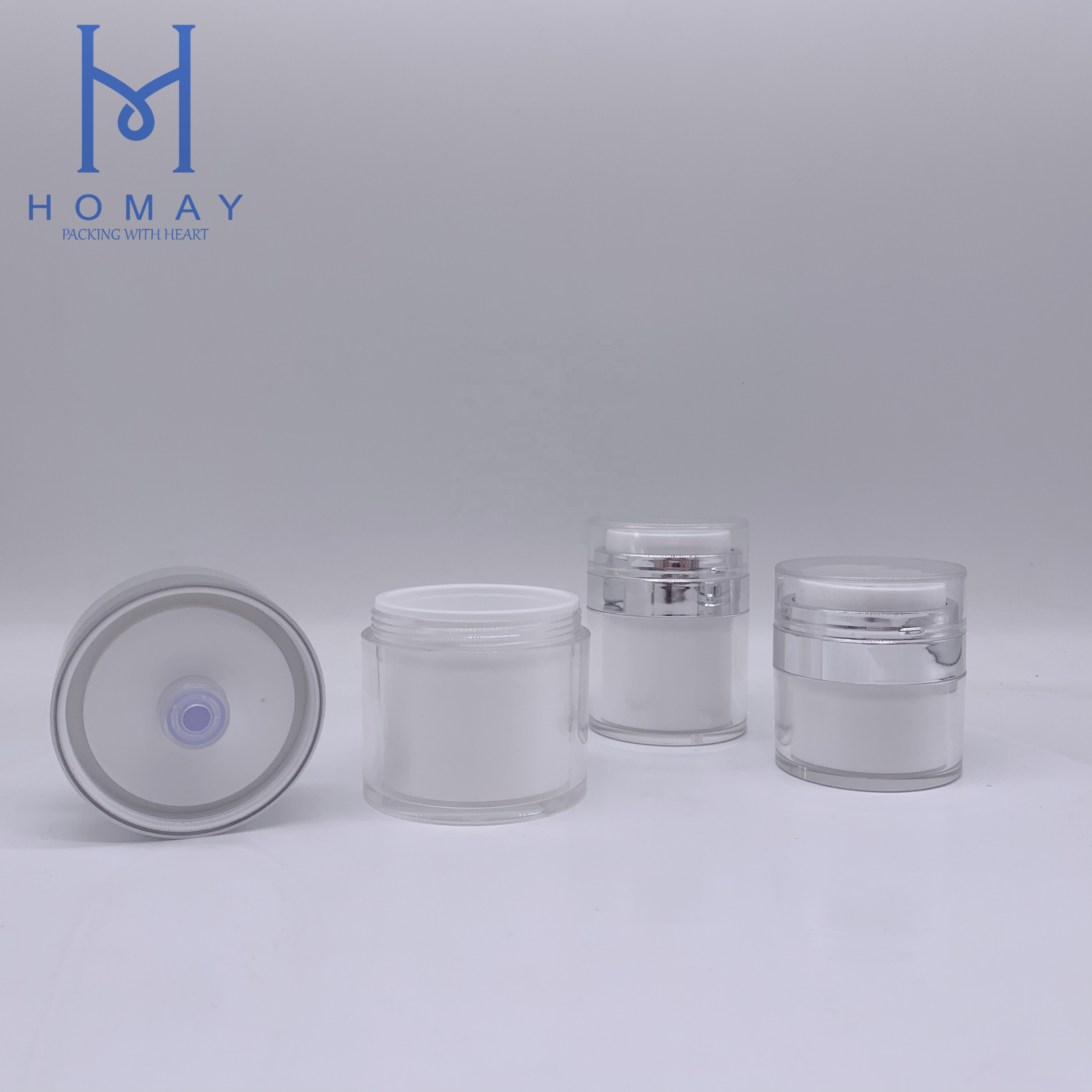 15ml 30ml 50ml Acrylic cosmetic plastic airless cream jar for personal care