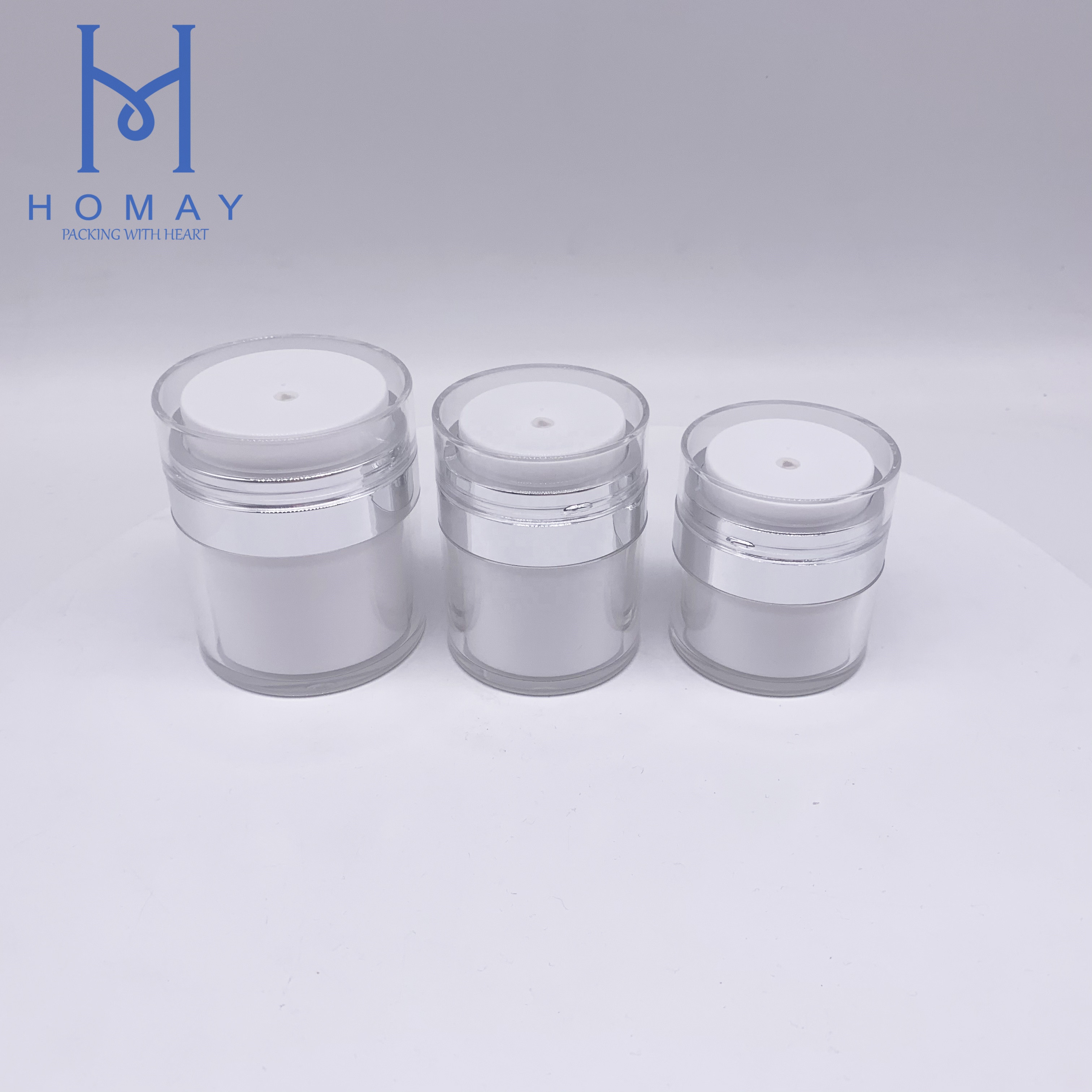 15ml 30ml 50ml Acrylic cosmetic plastic airless cream jar for personal care