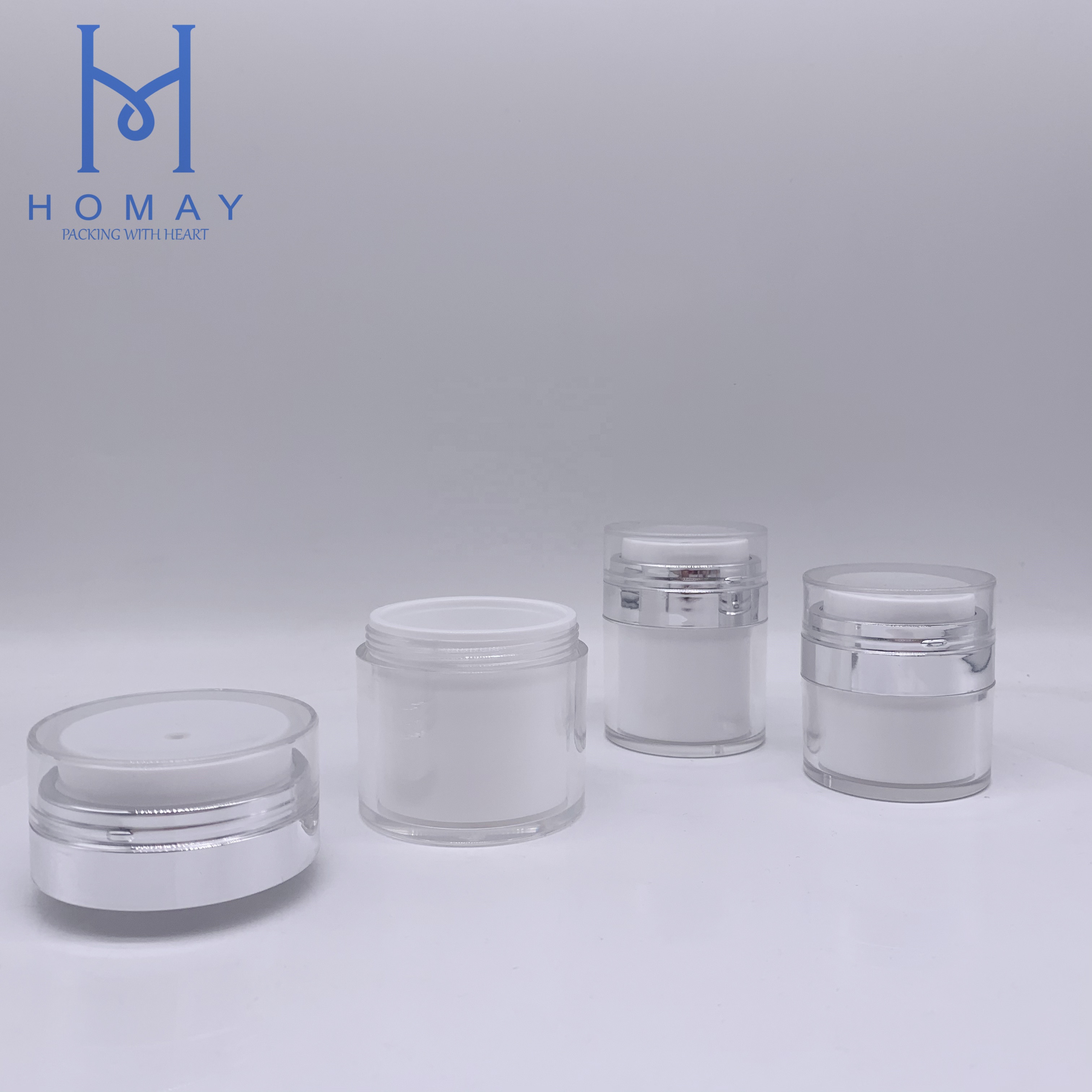 15ml 30ml 50ml Acrylic cosmetic plastic airless cream jar for personal care