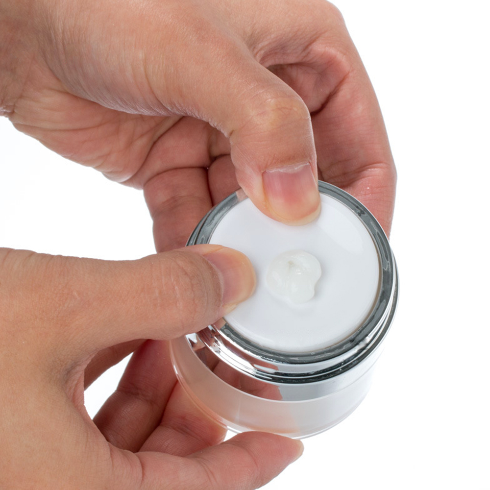 15ml 30ml 50ml Airless Press Pump Vacuum Face Cream Body Care Packaging Plastic Jar with Cover Cap