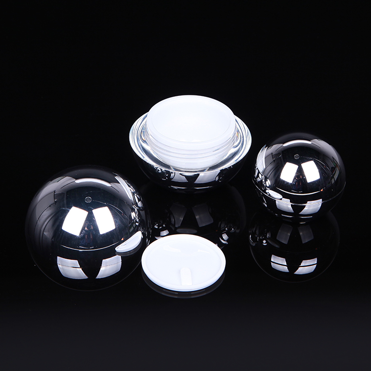 15ml 30ml 50ml Manufacture Pink Ball Shape Face Cream Acrylic Plastic Luxury Cosmetic Jars