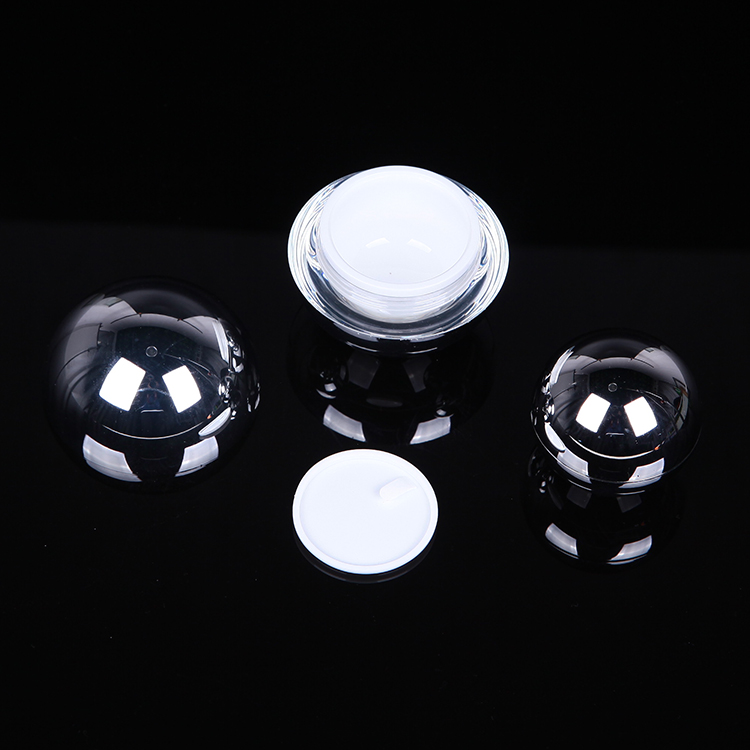 15ml 30ml 50ml Manufacture Pink Ball Shape Face Cream Acrylic Plastic Luxury Cosmetic Jars