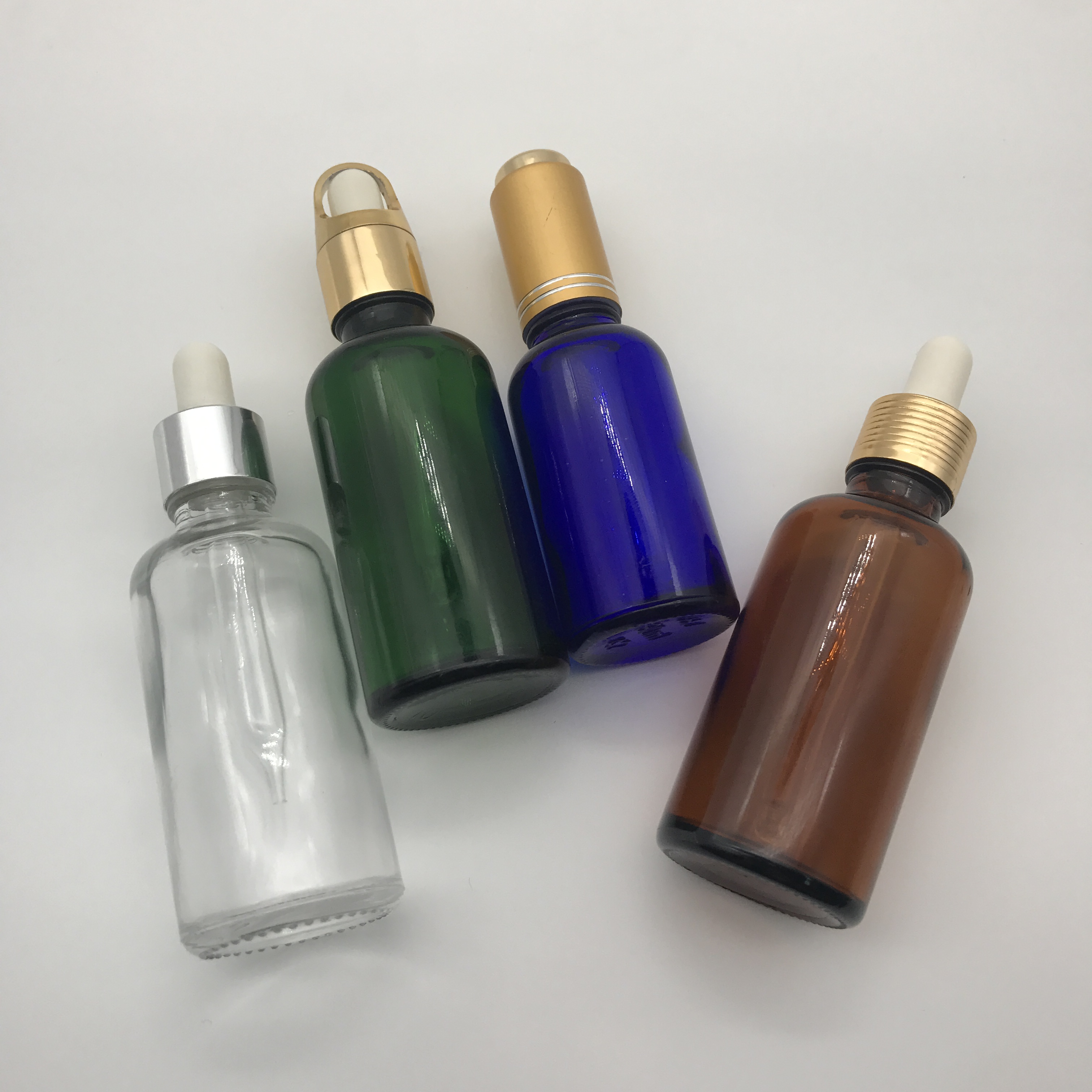 15ml 30ml 50ml Transparent Glass Essential Oil Empty Bottle Separate Bottle Rubber Head Dropper Bottle