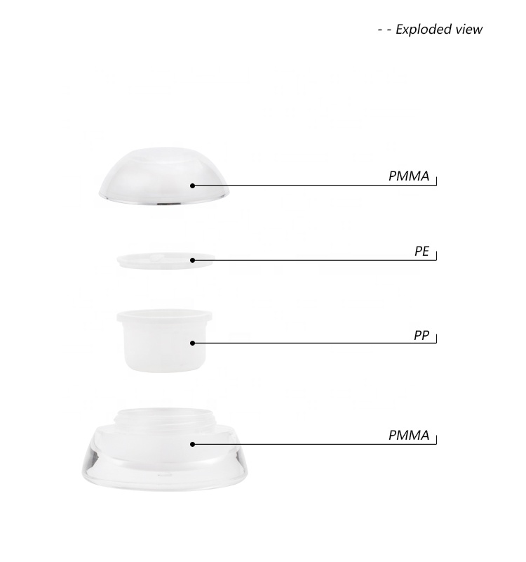 15ml 30ml 50ml UFO shaped cosmetic acrylic jar