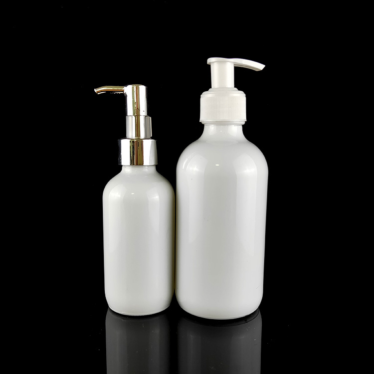 15ml 30ml 50ml White porcelain Round Glass Dropper Bottle with metallic silver cap