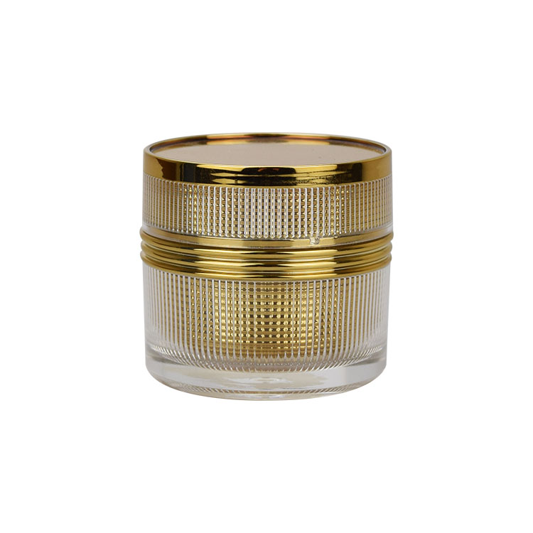 15ml 30ml 50ml acrylic cream jar luxury gold jar round shape royal cosmetics jar