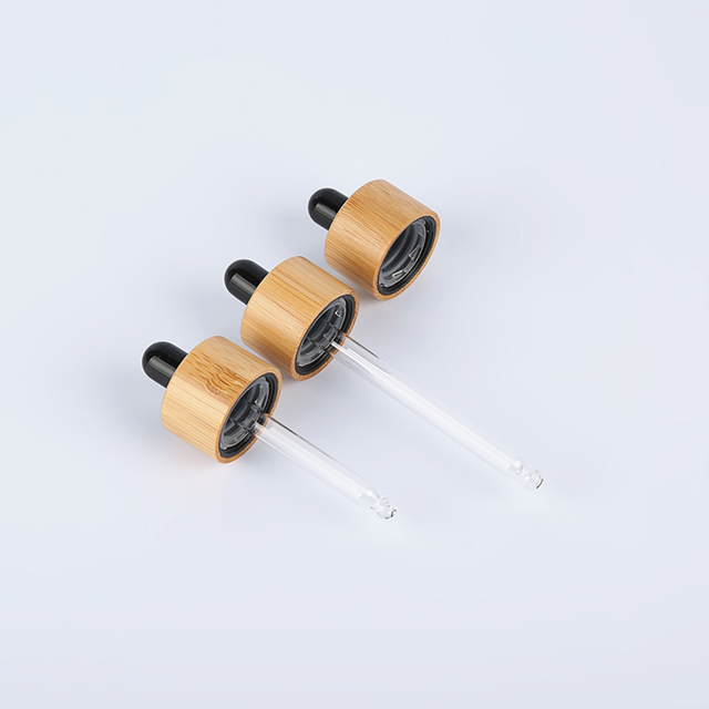 15ml 30ml 50ml frosted clear essentiall oil glass dropper bottle with bamboo cap