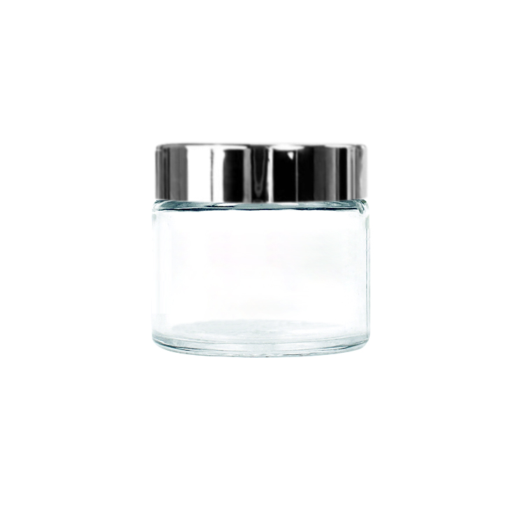 15ml 30ml 50ml glass cosmetic  jar for cream with aluminum cap