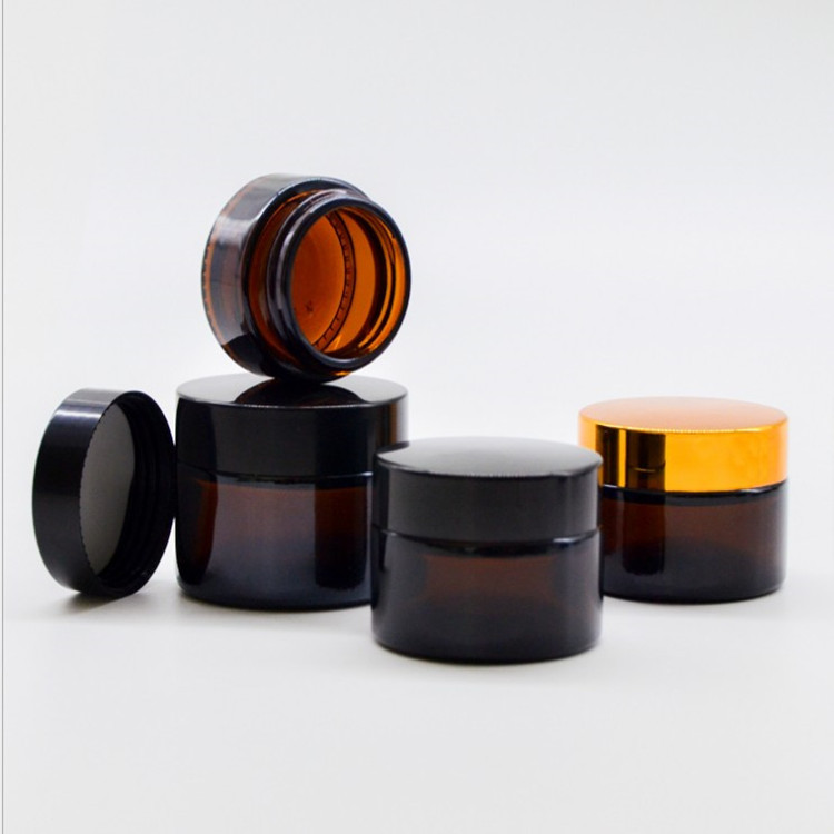 15ml 30ml 50ml glass cosmetic jar for cream with aluminum cap