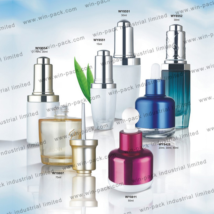 15ml 30ml 50ml luxury custom flat round shoulder red blue frost empty serum mould glass dropper bottle