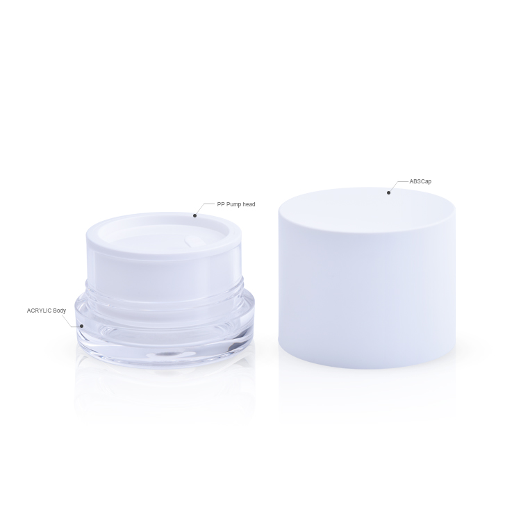 15ml 30ml 50ml luxury empty OEM cosmetic containers diodegradable cosmetic packaging plastic cream lotion jar