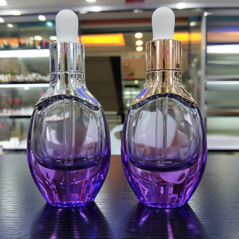 15ml 30ml 50ml luxury glass dropper bottle face serum cosmetic packaging with rose gold dropper cap