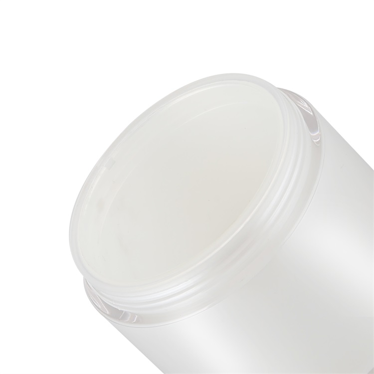 15ml 30ml 50ml pearl white acrylic cosmetic airless jar with pump