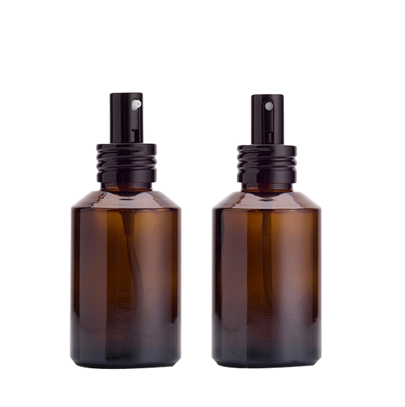 15ml 30ml 60ml 100ml 125ml 200ml amber glass spray bottles frosted amber glass bottle with black pump for cosmetic packaging