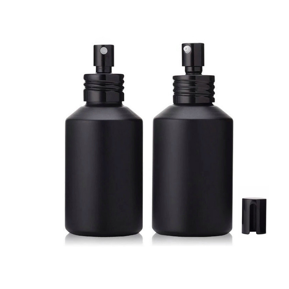 15ml 30ml 60ml 100ml 125ml 200ml amber glass spray bottles frosted amber glass bottle with black pump for cosmetic packaging