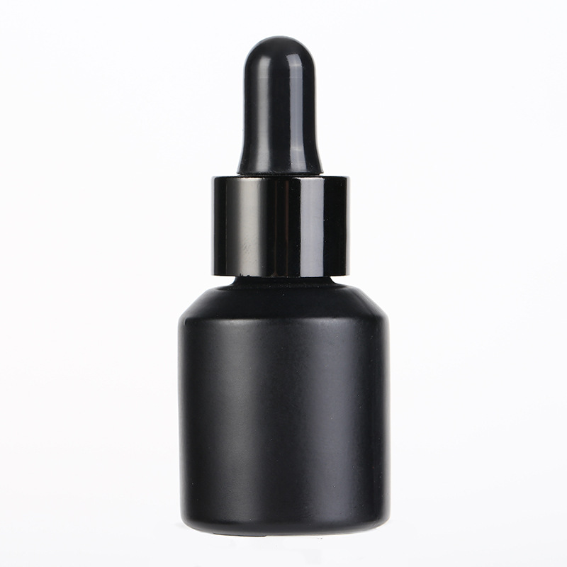 15ml 30ml 60ml 100ml 125ml 200ml custom transparent black cosmetic slanted shoulder glass foundation lotion cream bottle and jar