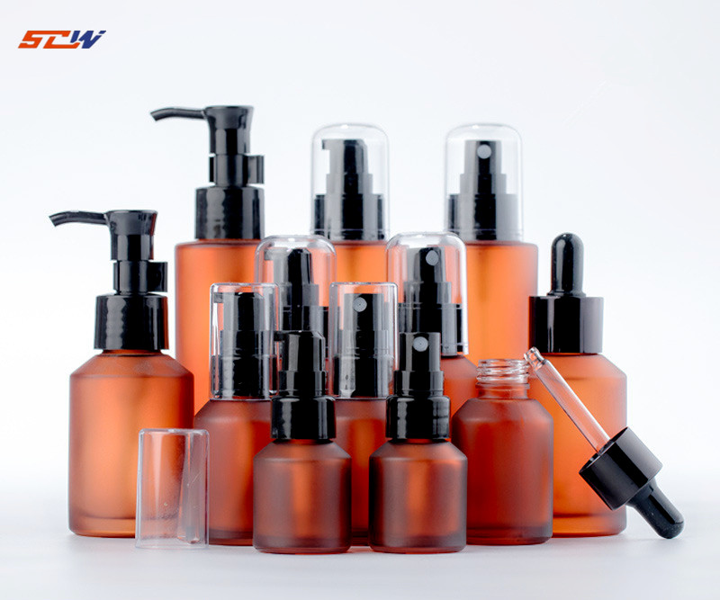 15ml 30ml 60ml 100ml Cream Bottle Frosted Pump Bottle Cosmetic Glass Bottle