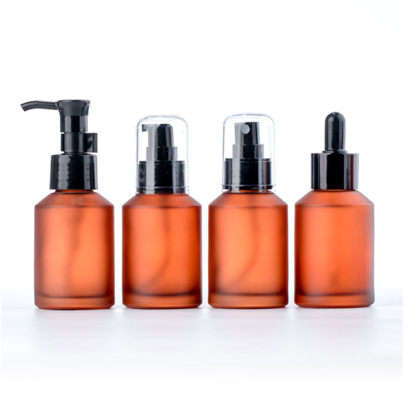 15ml 30ml 60ml 100ml Cream Bottle Frosted Pump Bottle Cosmetic Glass Bottle