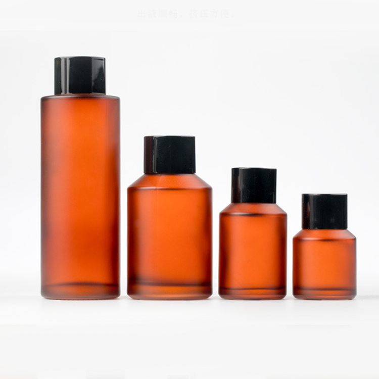 15ml 30ml 60ml 100ml frosted amber cosmetic essential oil dropper bottle