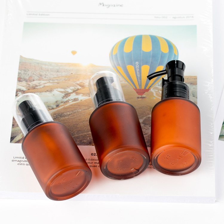 15ml 30ml 60ml 100ml light-proof glass flat shoulder spray cosmetic bottle