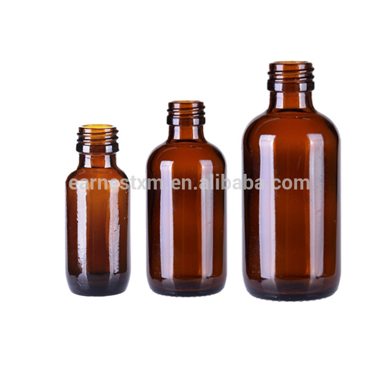 15ml 30ml 60ml 120ml 250ml 500ml 1000ml amber boston round glass bottle