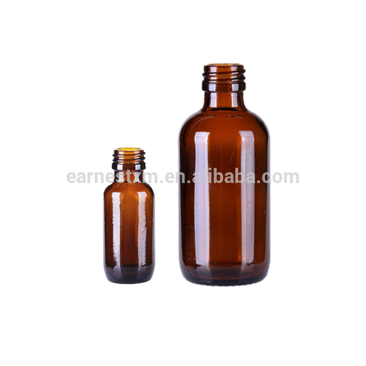 15ml 30ml 60ml 120ml 250ml 500ml 1000ml amber boston round glass bottle