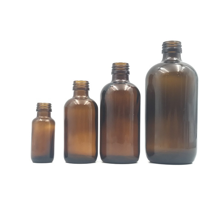 15ml 30ml 60ml 120ml 250ml amber glass bottle for boston round glass bottle
